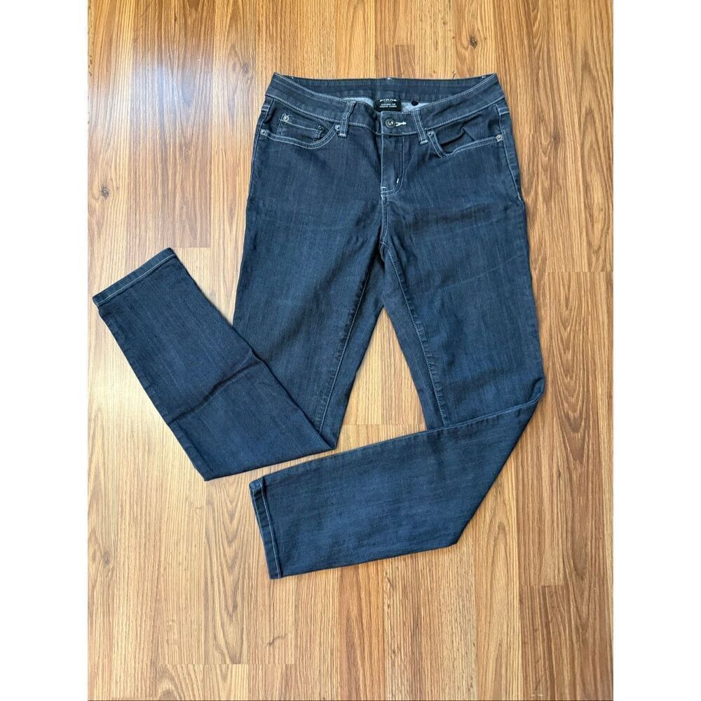 Prana Womens Kayla Organic Cotton Denim Stretch Skinny Jeans Black Charcoal Sz 4